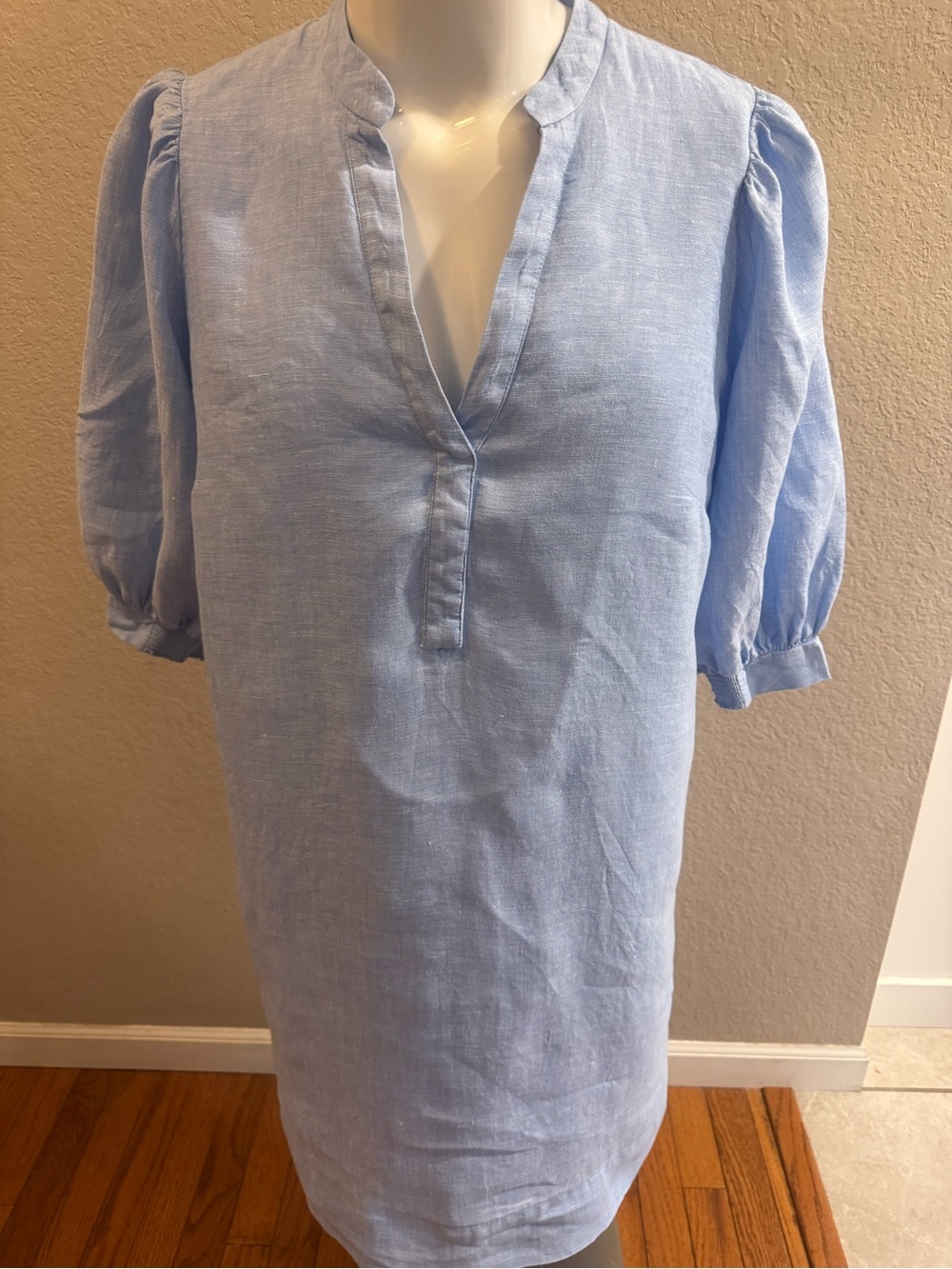 Lilly Pultzer  Blue Linen Tunic Dress size 14